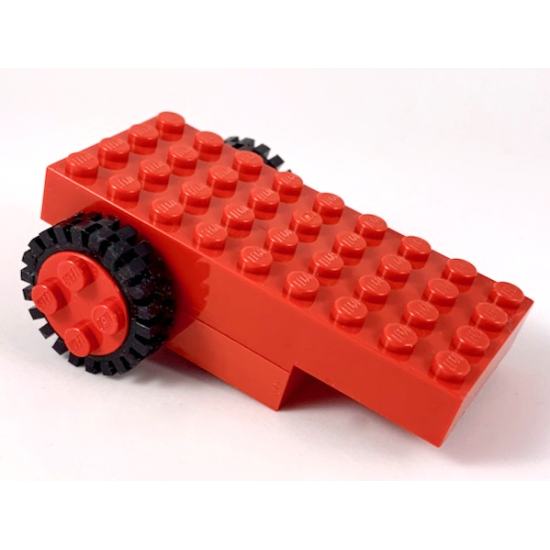 Motor, Non-Electric Pullback 9 x 4 with 2 Black Tire 24mm D. x 8mm Offset Tread - Interior Ridges (2574 / 3483)