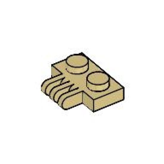 Hinge Plate 1 x 2 with 3 Fingers On Side