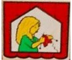 Duplo, Tile 2 x 2 x 1 with Farmhouse Mosaic Picture 02 Pattern (Set 9220)