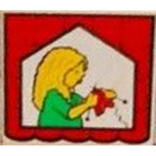 Duplo, Tile 2 x 2 x 1 with Farmhouse Mosaic Picture 02 Pattern (Set 9220)