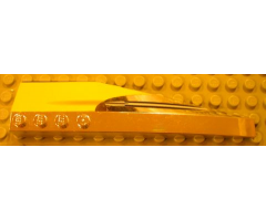 Wedge 12 x 3 Left with Plain Yellow and Missile Groove Pattern (Sticker) - Set 10026