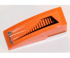 Slope, Curved 3 x 1 with Black Grille and Damage Pattern Left Side (Sticker) - Set 5985