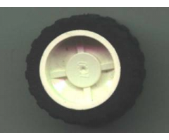 Wheel & Tire Assembly 18mm D. x 14mm with Black Tire 24 x 14 Shallow Tread (30285 / 30648)