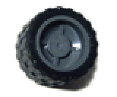 Wheel & Tire Assembly 18mm D. x 14mm with Black Tire 24 x 14 Shallow Tread (30285 / 30648)