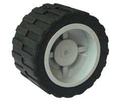 Wheel & Tire Assembly 18mm D. x 14mm with Black Tire 24 x 14 Shallow Tread (30285 / 30648)