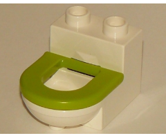 Duplo, Furniture Toilet with Lime Duplo Furniture Toilet Seat (4911 / 4912)