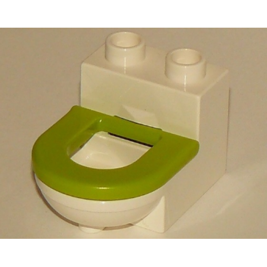 Duplo, Furniture Toilet with Lime Duplo Furniture Toilet Seat (4911 / 4912)