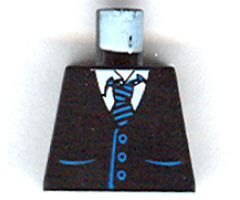 Torso Town Vest with Pockets and Blue Striped Tie Pattern