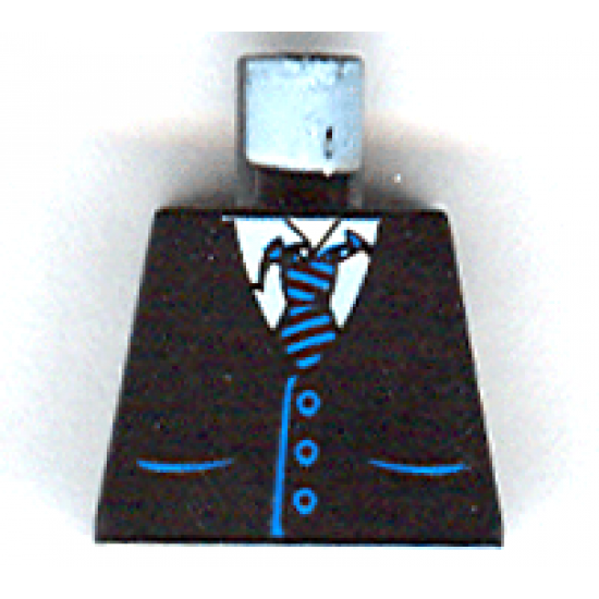 Torso Town Vest with Pockets and Blue Striped Tie Pattern