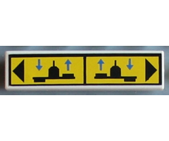 Tile 1 x 4 with Flaps Up/Down for Left/Right Pattern (Sticker) - Set 8480