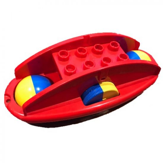 Duplo Rattle Rocking Bottom with Yellow/Blue Wheels