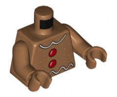Torso White Icing and Red Buttons Pattern / Medium Nougat Arms / Medium Nougat Hands