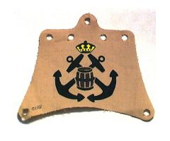 Cloth Sail 12 x 10 with Black Crossed Anchors Pattern