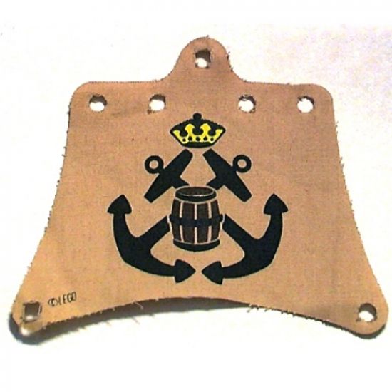 Cloth Sail 12 x 10 with Black Crossed Anchors Pattern