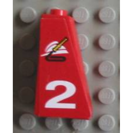 Slope 75 2 x 1 x 3 with Firefighter Logo and 2 Pattern Left (Sticker) - Set 8280