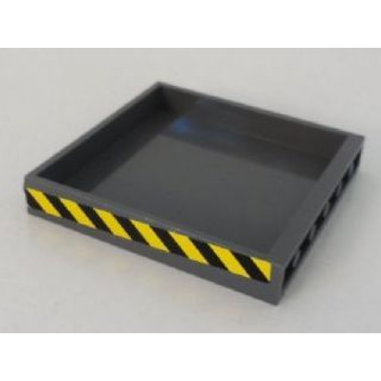 Panel 1 x 6 x 5 with Black and Yellow Danger Stripes Pattern on Both Short Sides (Stickers) - Sets 7992 / 7994
