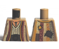 Torso Arabian Robe with Pendant and Patches Pattern