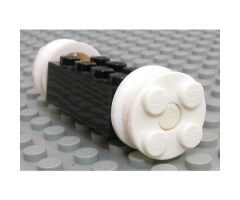 Wheel Brick, Modified 2 x 4 with Wheels, FreeStyle White Wheels and Pins