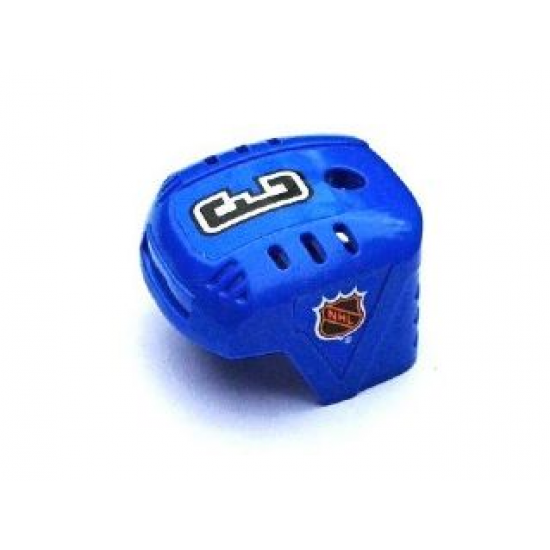 Sports Hockey Helmet with NHL Logo Both Sides and Black Number 3 Pattern (Stickers) - Set 3542