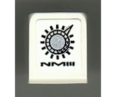 Slope 30 1 x 1 x 2/3 with Black and Silver Button and 'NMIII' Pattern (Sticker) - Set 8899