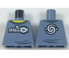 Torso Shirt with White 'GALIDOR' Logo and Swirl Emblem on Back Pattern