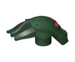 Minifigure, Head, Modified Bionicle Barraki Kalmah with Red Eyes Pattern