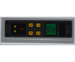 Tile 1 x 3 with ADU Soldier on Screen and Numbered Buttons Pattern (Sticker) - Set 7050