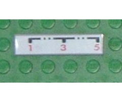 Tile 1 x 4 with '1-3-5' Gearbox Pattern (Sticker) - Set 8448