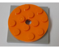 Turntable 4 x 4 x 2/3 Top with Light Bluish Gray Square Base, Free-Spinning (60474 / 61485)