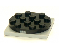 Turntable 4 x 4 x 2/3 Top with Light Bluish Gray Square Base, Free-Spinning (60474 / 61485)
