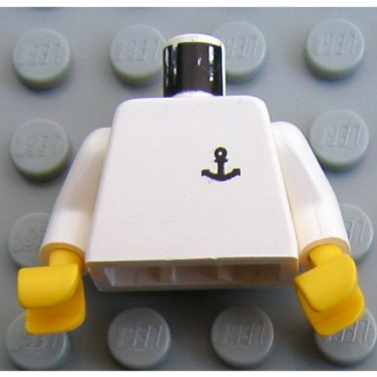 Torso Boat Anchor Logo Pattern / White Arms / Yellow Hands