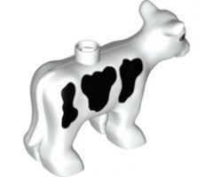 Duplo, Animal Cow Baby Calf, Black Spots