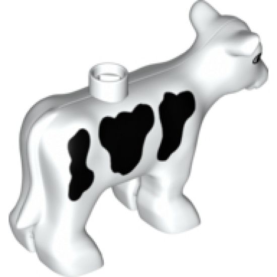 Duplo, Animal Cow Baby Calf, Black Spots