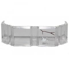 Glass for Train Front 2 x 6 x 2 with Black Scratch and White Stain Pattern (Sticker) - Set 70419