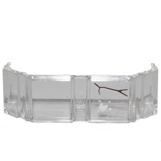 Glass for Train Front 2 x 6 x 2 with Black Scratch and White Stain Pattern (Sticker) - Set 70419