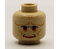 Minifigure, Head Alien with Red Eyes and Red Lips Pattern (SW Bib Fortuna) - Blocked Open Stud