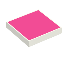 Tile 2 x 2 with Dark Pink Square Pattern