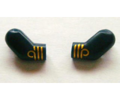 Arm, (Matching Left and Right) Pair with 3 Gold Stripes Pattern