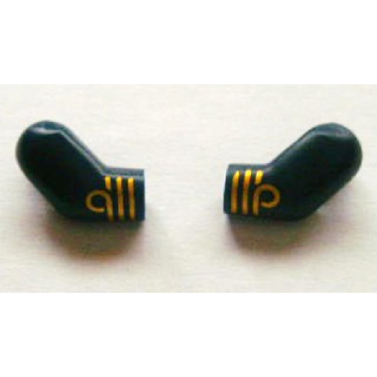 Arm, (Matching Left and Right) Pair with 3 Gold Stripes Pattern