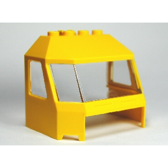 Windscreen 4 x 6 x 4 Cab with Hinge and 1 x 4 Bottom Cutout, Trans-Clear Glass