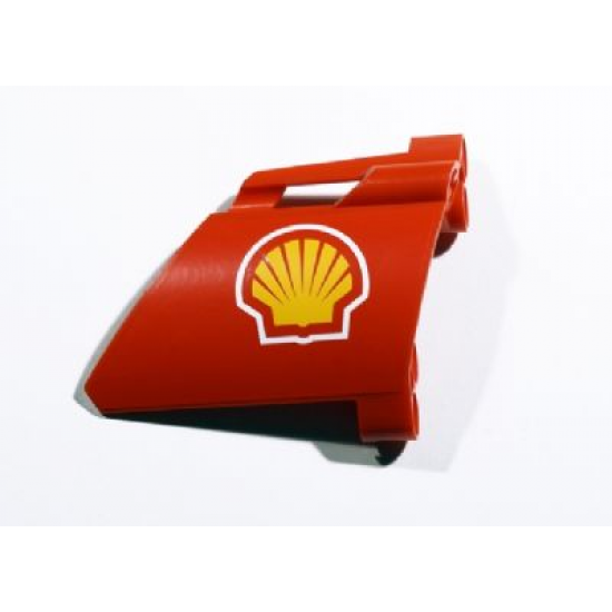 Technic, Panel Fairing #22 Large Short, Small Hole, Side A with Shell Logo Pattern (Sticker) - Set 8674