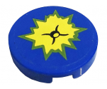Tile, Round 2 x 2 with Bottom Stud Holder with Button on Cushion Pattern (Sticker) - Set 41231