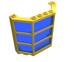Window Bay 3 x 8 x 6 with Trans-Dark Blue Glass