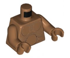 Torso Bare Chest with Muscles Outline and Round Stomach Pattern / Medium Nougat Arms / Medium Nougat Hands