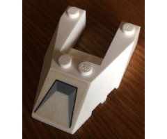 Wedge 6 x 4 Cutout with Stud Notches with Light Bluish Gray Trapezoid Air Intake Pattern (Sticker) - Set 7679