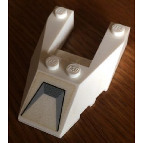 Wedge 6 x 4 Cutout with Stud Notches with Light Bluish Gray Trapezoid Air Intake Pattern (Sticker) - Set 7679
