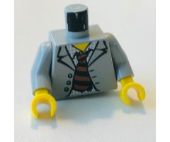 Torso Spider-Man Suit with Checkered Shirt and Striped Tie Pattern / Light Gray Arms / Yellow Hands
