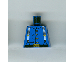 Torso Western Cavalry Uniform, 4 Buttons, Suspenders Pattern