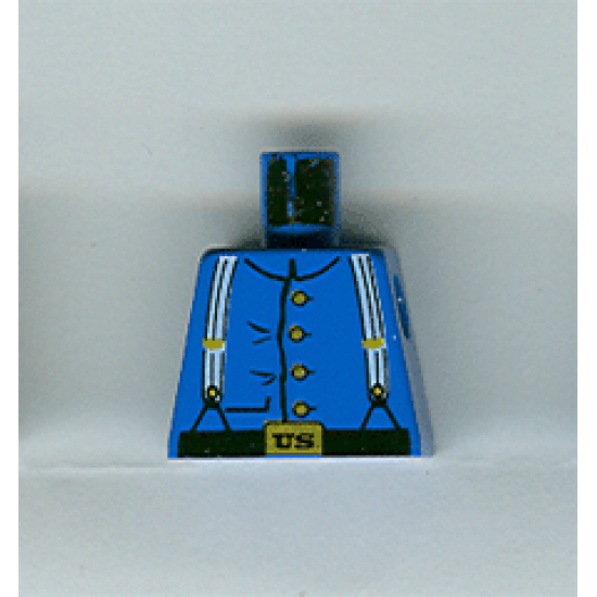 Torso Western Cavalry Uniform, 4 Buttons, Suspenders Pattern