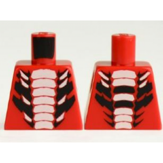 Torso Ninjago Snake with White and Large Black Scales Pattern